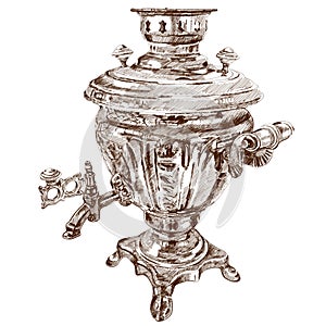 Vector illustration of a Russian samovar.