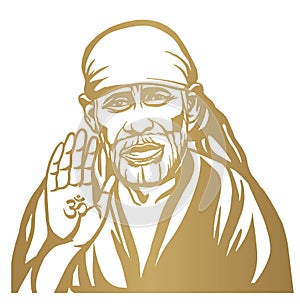 Saibaba vector portrait