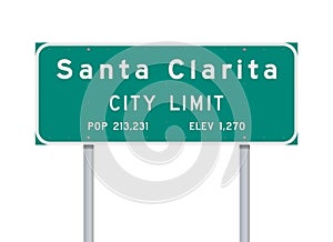 Santa Clarita City Limit road sign photo