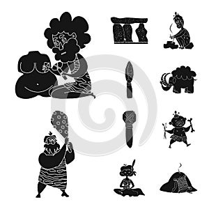Vector illustration of sapiens and development  icon. Collection of sapiens and age stock vector illustration.