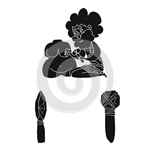 Vector illustration of sapiens and development icon. Collection of sapiens and age stock vector illustration.