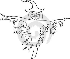 vector illustration of the scarecrow clipart for halloween