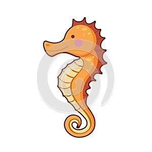 Vector illustration of sea horse