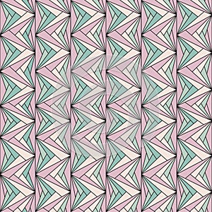 Vector illustration of a seamless repeating geometric pattern.