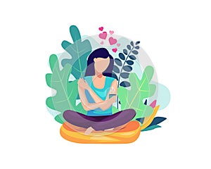 Vector illustration Self care concept