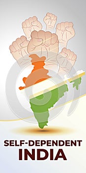 VECTOR ILLUSTRATION FOR SELF DEPENDENT INDIA