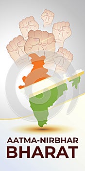 VECTOR ILLUSTRATION FOR SELF DEPENDENT INDIA