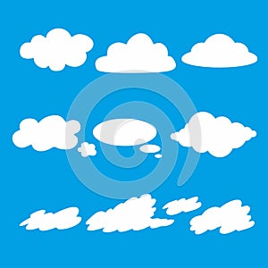 Vector illustration set of clouds collection