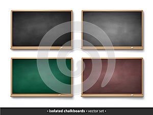 Vector illustration set of horizontal chalkboards