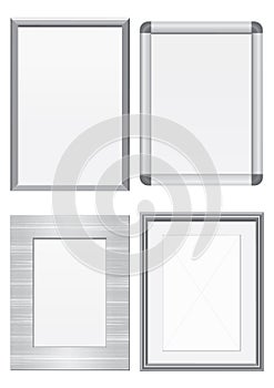 Vector illustration set of metal frames.