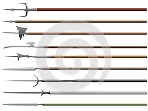 Vector illustration set of peaks.