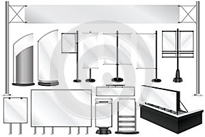 Vector illustration, A set of templates for branding, Mockup for the design of advertising banners and advertising structures