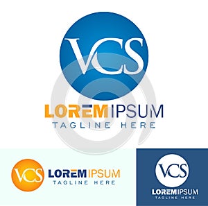 VCS Monogram Initial Logo Sign