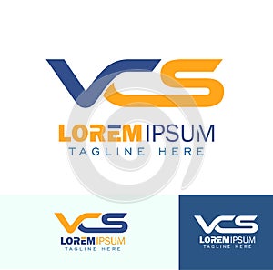 VCS Monogram Initial Logo Sign