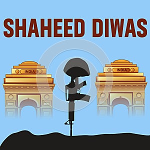 Vector illustration for shaheed diwas banner