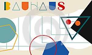 Vector Illustration Shapes Bauhus colors background