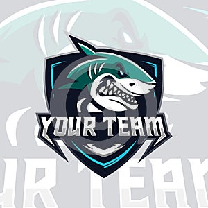 Vector Illustration Shark Logo Mascot for teammate and sticker photo
