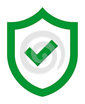 Vector illustration shield security tick icon