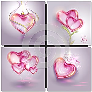 Vector illustration of shiny bubble heart