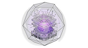 Quantum Computing Core in Geometric Casing