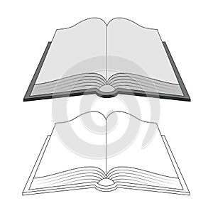 Open Book Vector Illustration