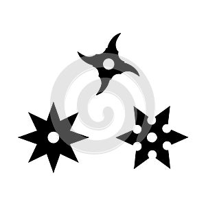 Vector illustration of shurikens