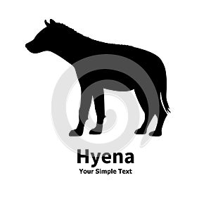 Vector illustration silhouette hyena