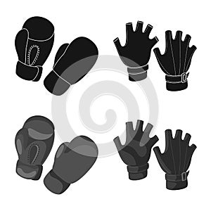 Vector illustration of silhouette and safety logo. Collection of silhouette and comfort stock vector illustration.
