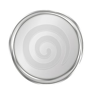 vector illustration of silver colored circle award banner