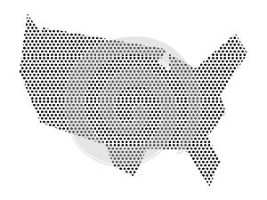 Simplified Dotted Pattern Map of USA