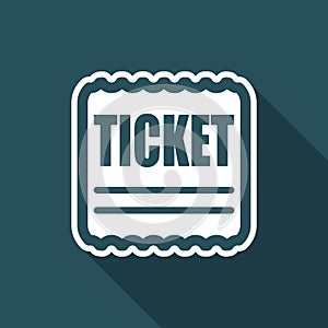 Vector illustration of single isolated tiket icon
