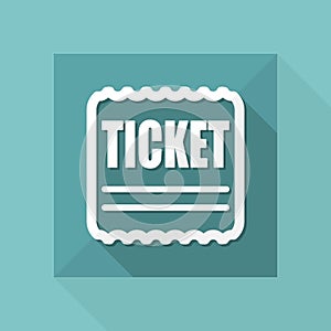 Vector illustration of single isolated tiket icon