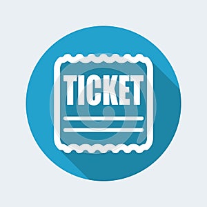 Vector illustration of single isolated tiket icon