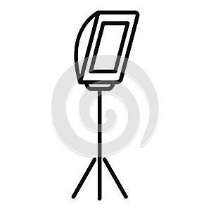 Studio softbox light line icon photo