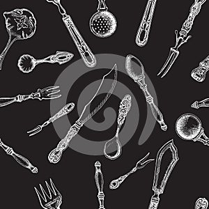 Vector illustration sketch - tableware. dinnerware