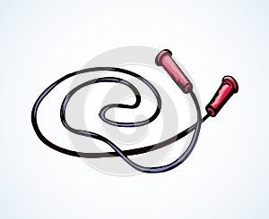 Vector illustration. Skipping rope