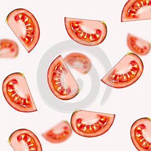 Vector illustration slices of tomato