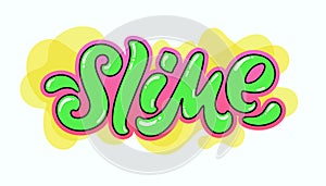 Vector illustration of slime text