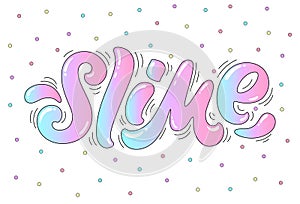 Vector illustration of slime text ÑˆÑ‚ cartoon style