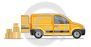 Vector illustration of Small Delivery Van