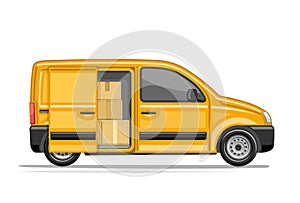 Vector illustration of Small Delivery Van