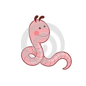 Vector illustration of small worm