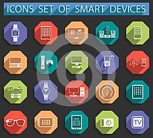 Vector Illustration Smart Devices in Style Flat.