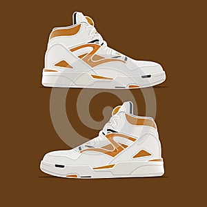 Vector illustration sneakers pair - Reebok