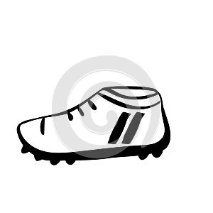 A vector illustration of soccer boots with studs for grip. Soccer boots. Football boots.