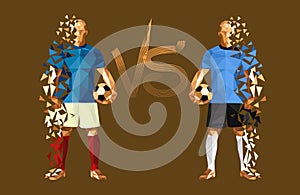 Vector illustration soccer football player