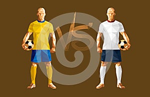Vector illustration soccer football player