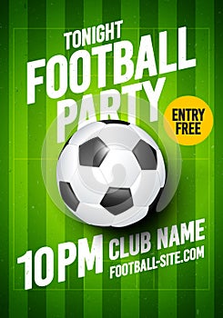 Vector Illustration soccer football sports league tournament flyer poster event design template.