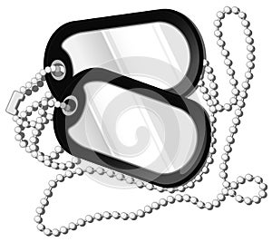 Vector illustration of soldier dog tags