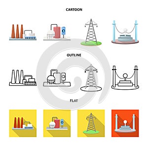 Vector design of source and environment icon. Collection of source and bio stock vector illustration.